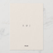 Minimalist Invitation Botanical Soft Beige Kaart (Achterkant)