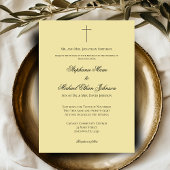 MINIMALIST Island Citrus Cross Formal Wedding Kaart