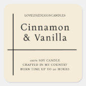 Minimalist Ivory Candle Product Label (Voorkant)