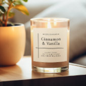 Minimalist Ivory Candle Product Label