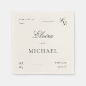 Minimalist Ivory Editorial Wedding Servet (Voorkant)
