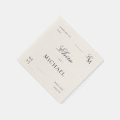 Minimalist Ivory Editorial Wedding Servet (Hoek)