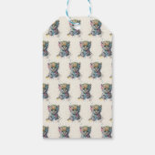 Minimalist Ivory Watercolor Leopard Pattern Cadeaulabel (Achterkant)