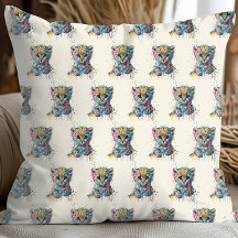 Minimalist Ivory Watercolor Leopard Pattern