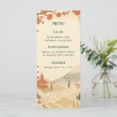 Minimalist Japanese Cherry Blossom Wedding Menu (Staand voorkant)