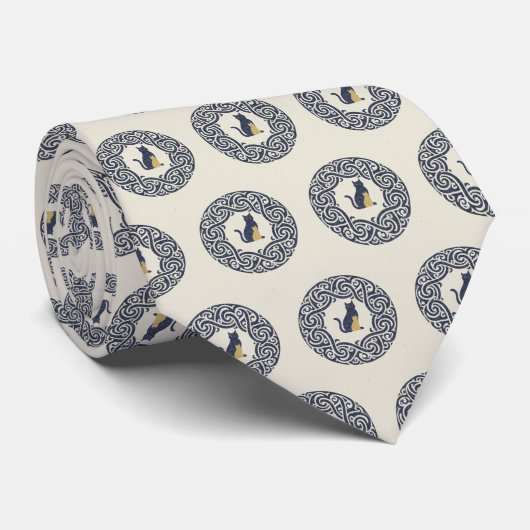 Minimalist Japanese Geometric Patterns Stropdas (Opgerold)