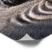 Minimalist Japanese Zen Garden - Raked Gravel & Ro Poster (Hoek)