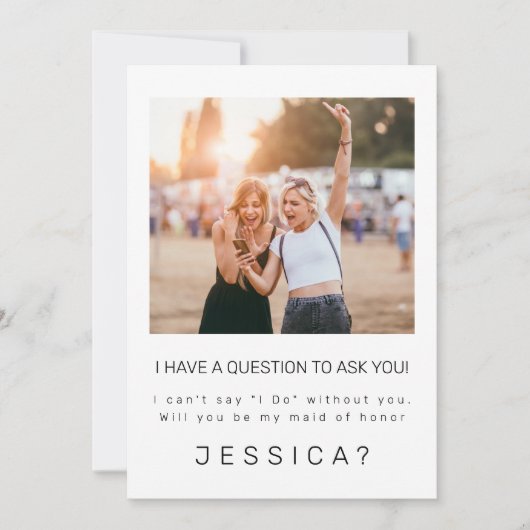 Minimalist, jij bent mijn Maid of Honor-Kaart Kaart (Voorkant)