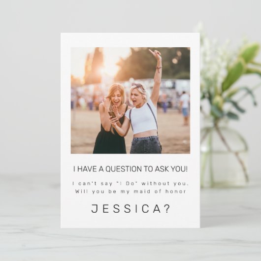 Minimalist, jij bent mijn Maid of Honor-Kaart Kaart (Staand voorkant)