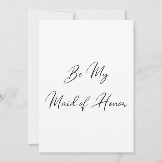 Minimalist, jij bent mijn Maid of Honor-Kaart Kaart (Achterkant)