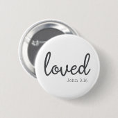 Minimalist Johannes 3:16 loved Ronde Button 5,7 Cm (Voorkant /achterkant)