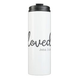 Minimalist Johannes 3:16 loved Thermosbeker
