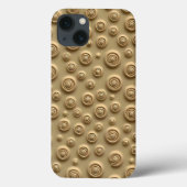 Minimalist Khaki iPhone Case with Spiral Texture (Achterkant)
