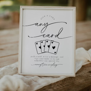 Minimalist Kies een Kaart Guestbook Sign Poster