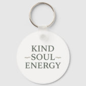 Minimalist "Kind Soul Energy" Typography Sleutelhanger (Voorkant)