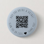 Minimalist koopt de bride een Drink QR-code Button (Voorkant)