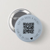 Minimalist koopt de bride een Drink QR-code Button (Voorkant /achterkant)