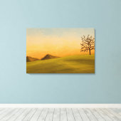 Minimalist Landscape with Bare Tree Canvas Afdruk (Insitu (Houten vloer))