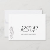 Minimalist Larkspur Wedding RSVP Card Kaartje (Achterkant)
