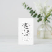 Minimalist Lash Artist Business Card with QR Code Visitekaartje (Staand voorkant)
