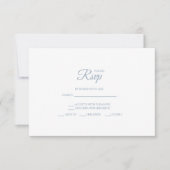 Minimalist Laurel Monogram Wedding RSVP Cards Kaartje (Voorkant)