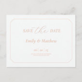 Minimalist Laurel Monogram Wedding Save The Date Aankondigingskaart (Voorkant)