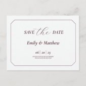 Minimalist Laurel Monogram Wedding Save The Date Aankondigingskaart (Voorkant)
