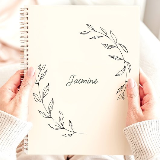 Minimalist Laurel Wreath Aangepaste naam Planner