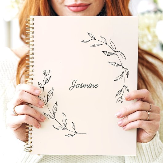 Minimalist Laurel Wreath Aangepaste naam Planner