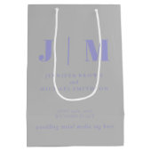 Minimalist Lavender Silver Simple Gift Wedding Medium Cadeauzakje (Achterkant)