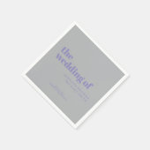 Minimalist Lavender Silver Simple Swash Wedding Servet (Hoek)