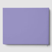 Minimalist Lavender Silver Swash Wedding Gastenboek (Achterkant)