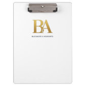 Minimalist Law Firm Monogram Clipboard Klembord (Voorkant)