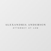 Minimalist Lawyer Accountant Professional Office Raamsticker (Vel)