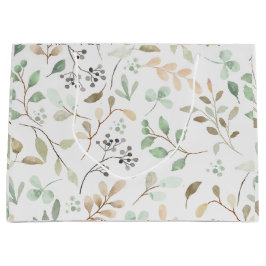 Minimalist Leaves Pattern Gift Bag Groot Cadeauzakje