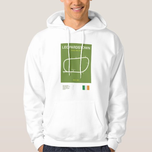 Minimalist Leopardstown Horse Racing Line Hoodie (Voorkant)