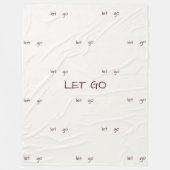 Minimalist "Let Go" Affirmation Pattern Fleece Deken (Voorkant)