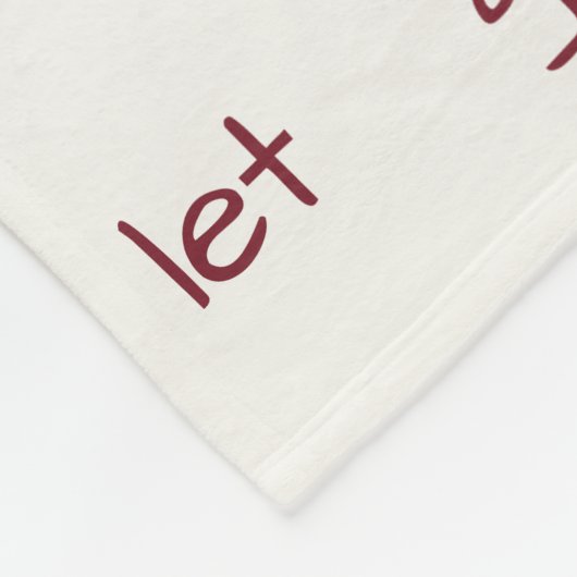 Minimalist "Let Go" Affirmation Pattern Fleece Deken (Hoek)