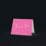 Minimalist Leuk Heet Roze Custom Bat Mitzvah Bedankkaart<br><div class="desc">Custom Minimalist Classic Schattig Hot Pink Modern Bat Mitzvah Dank je wel kaart</div>