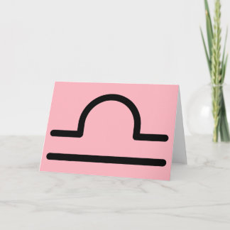 Minimalist Libra Zodiac Horoscope Birthday Gift Kaart
