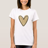 Minimalist Liefde Waterverf Hart Trendy T-shirt (Voorkant)