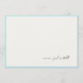 Minimalist Light Blue Border Personalized Script Notitiekaartje (Voorkant)