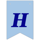 Minimalist Light Blue Kids Birthday Bunting Banner (Eerste vlag)