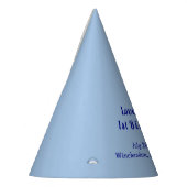 Minimalist Light Blue Kids Birthday Party Hats Feesthoedjes (Links)