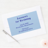 Minimalist Light Blue Kids Birthday Stickers (Envelop)