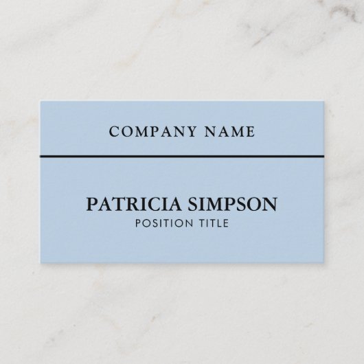 Minimalist Light Blue QR Code Professional Elegant Visitekaartje (Voorkant)