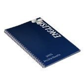 Minimalist Lilac Vertical Text School Subject Notitieboek (Rechterzijde)