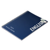 Minimalist Lilac Vertical Text School Subject Notitieboek (Linkerzijde)