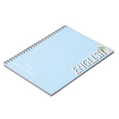 Minimalist Lilac Vertical Text School Subject Notitieboek (Linkerzijde)