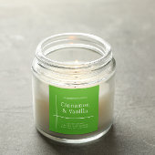 Minimalist Lime Green Candle Product Label